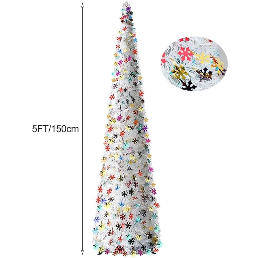 人工クリスマスツリー 組み立て簡単 折りたたみクリスマスツリー スパンコール Amazon.co.jp: 5.9フィート 人工クリスマスツリー 組み立て簡単